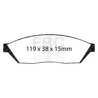 EBC - EBC 82-84 Honda Civic Hatchback 1.3 (4 Speed) Greenstuff Front Brake Pads - DP2374 - Image 1