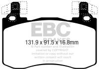 EBC 2017+ Kia Stinger 3.3L Twin Turbo Redstuff Front Brake Pads - DP32356C