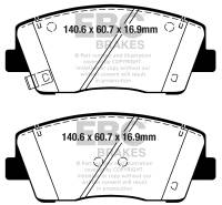 EBC 2019+ Genesis G70 2.0T Redstuff Front Brake Pads - DP32358C