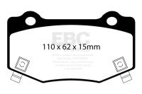 EBC - EBC 16+ Cadillac ATS-V 3.6 Twin Turbo Redstuff Rear Brake Pads - DP33023C - Image 1