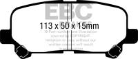 EBC - EBC 07-13 Acura MDX 3.7 Yellowstuff Rear Brake Pads - DP41802R - Image 1