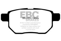 EBC - EBC 09-10 Pontiac Vibe 1.8 Yellowstuff Rear Brake Pads - DP41947R - Image 1