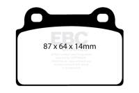 EBC - EBC 08-16 Mitsubishi Lancer Evo 10 2.0 Turbo (1 piece rotor) Yellowstuff Rear Brake Pads - DP41985R - Image 1