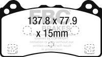 EBC - EBC 15-16 Ford Focus RS Yellowstuff Front Brake Pads - DP42274R - Image 1