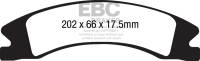 EBC - EBC 15+ Cadillac Escalade Ext/Esv 6.2 2WD Greenstuff Front Brake Pads - DP61885 - Image 1