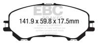 EBC - EBC 14+ Nissan Rogue 2.5 2 row seating Greenstuff Front Brake Pads - DP63032 - Image 1