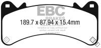 EBC - EBC 2015+ Chevrolet Tahoe 2WD (6 Piston Brembo) Greenstuff Front Brake Pads - DP63067 - Image 1