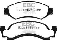 EBC - EBC 1974 AMC Ambassador 5.0L Ultimax2 Front Brake Pads - UD050 - Image 1