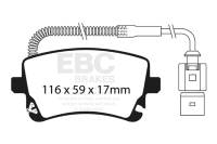 EBC 09-11 Audi A6 Quattro 3.0 Supercharged Ultimax2 Rear Brake Pads - UD1018