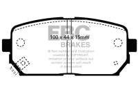 EBC - EBC 2007-2010 Kia Rondo 2.4L Ultimax2 Rear Brake Pads - UD1296 - Image 1