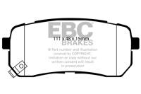 EBC - EBC 15+ Kia Sedona 3.3 Ultimax2 Rear Brake Pads - UD1302 - Image 1