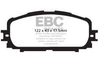 EBC - EBC 12+ Toyota Yaris 1.5 Ultimax2 Front Brake Pads - UD1628 - Image 1
