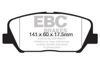 EBC - EBC 16+ Hyundai Veloster 1.6 Turbo Ultimax2 Front Brake Pads - UD1827 - Image 1