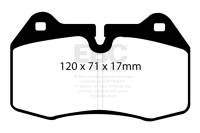 EBC 92-95 Nissan Skyline (R32) 2.6 Twin Turbo GT-R V-Spec Ultimax2 Front Brake Pads - UD639