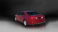 CORSA Performance - Corsa 2005-2007 Cadillac STS 4.6L 2.5in Axle-Back Dual Rear w Single 4in Black Pro-Series Tips - 14157BLK - Image 3