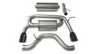Corsa 2006-2008 Hummer H3 3in Cat-Back Dual Rear w Single 4in Black Pro-Series Tips - 14212BLK