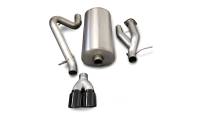 CORSA Performance - Corsa 2003-2006 Hummer H2 6.0L V8 Black Sport 3in Single Rear Twin 4in Tips Cat-Back Exhaust - 14216BLK - Image 1