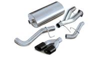 Corsa 2002-2006 Cadillac Escalade 6.0L V8 3in Cat-Back Single Side w Twin 4in Black Pro-Series Tips - 14222BLK