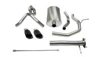 Corsa 2005-2006 Chevrolet SSR 5.3L V8 3in Cat-Back Dual Rear w Single 4in Black Pro-Series Tips - 14254BLK
