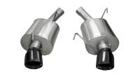 Corsa 2005-2010 Ford Mustang Shelby GT500 5.4L V8 Black Sport Axle-Back Exhaust - 14311BLK