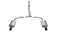 Corsa 2010-2019 Ford Taurus SHO 3.5L V6 Turbo Sport Cat-Back Exhaust w/ Dual 4in Black Tips - 14315BLK