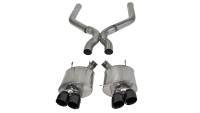 Corsa 2013-2014 Ford Mustang Shelby GT500 5.8L V8 Black Sport Axle-Back + XO Exhaust - 14323BLK