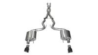 Corsa 2015-2017 Ford Mustang GT Fastback 5.0 3in Xtreme Cat Back Exhaust w/ Dual Black 4.5in Tips - 14328BLK