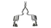Corsa 2015-2017 Ford Mustang GT 5.0 3in Cat Back Exhaust Polish Quad Tips (Xtreme) - 14335