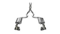Corsa 2015-2017 Ford Mustang GT 5.0 3in Cat Back Exhaust Polish Quad Tips (Sport) - 14337