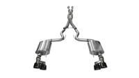 Corsa 2015-2017 Ford Mustang GT 5.0 3in Cat Back Exhaust Black Quad Tips (Sport) - 14337BLK