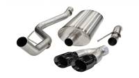 Corsa 2011-2014 Ford F-150 Raptor 6.2L V8 Black Sport Cat-Back Exhaust - 14387BLK
