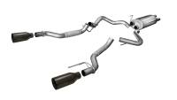 Corsa 2017-2020 Ford F-150 Raptor 3.5L Sport Cat-Back Dual Rear Exit w/ 5in Matte Black Tip - 14397BPC