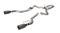 Corsa 2017-2020 Ford F-150 Raptor 3.5L Sport Cat-Back Dual Rear Exit w/ 5in Gunmetal Tip - 14397GNM