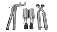 Corsa 2006-2010 Jeep Grand Cherokee 6.1L SRT-8 V8 Black Sport Cat-Back Exhaust - 14451BLK