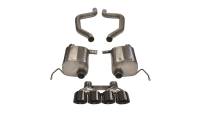 CORSA Performance - Corsa 2017-2019 Chevy Corvette Z06 3in Axle Back Exhaust Black Quad 4.5in Tip (Xtreme) - 14766BLK - Image 1