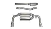Corsa 2008-2015 Mitsubishi Lancer Evolution X Sedan 2.0L Polished Sport Dual Rear Cat-Back Exhaust - 14858