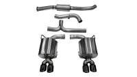 Corsa 2011-2014 Subaru Impreza Sedan STI 2.5L Turbo Manual Black Sport Cat-Back Exhaust - 14863BLK