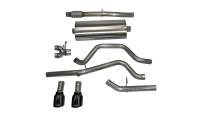 CORSA Performance - Corsa 2014-2019 C Sierra/Chevy Silv 1500 Crew Cab/Short Bed 5.3L V8 Black Sport Dual Rear CB Exhaust - 14869BLK - Image 1