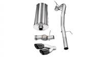 Corsa 2011-2014 Cadillac Escalade 6.2L V8 3in Cat-Back Single Side w Twin 4in Black Pro-Series Tips - 14878BLK