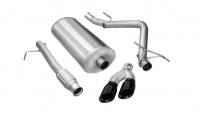 Corsa 2009-2013 GMC Sierra 4.8L V8 3in Cat-Back Single Side w Twin 4in Black Pro-Series Tips - 14900BLK