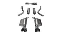 Corsa 2015-2016 Dodge Challenger Xtreme Cat-Back Dual Rear Exit with Twin 3.5in Black Pro-SeriesTips - 14985BLK