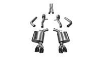 Corsa 2015-2023 Dodge Challenger Hellcat Dual Rear Exit Sport Exhaust w/ 3.5in Black Tips - 14987BLK