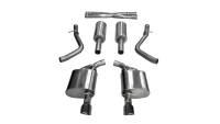 Corsa 2017-2020 Dodge Charger 5.7L V8 Xtreme Cat-Back Dual Rear Exit w/4.5in Black Tips - 21004BLK