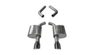 Corsa 2017-2020 Dodge Charger 6.4L/17-19 Dodge Charger 5.7L Black Sport AxleBack Exhaust w/4.5inTips - 21019BLK