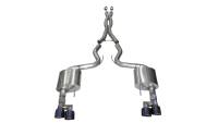 Corsa 18-23 Ford Mustang 5.0L V8 3in Xtreme Cat-Back Dual Rear Exit w/ 4in Black PVD Pro-Series Tips - 21040BLK