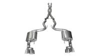 Corsa 2018-2023 Ford Mustang 5.0L 3in Sport Cat-Back Dual Rear Exit 4in Polished Pro-Series Tips - 21042
