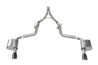 Corsa 2015-2023 Charger SRT/Hellcat/Redeye 2.75in Valved Catback DRE w/ Single 4.5in Blk PVD Tips - 21072BLK