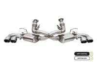 Corsa 2020-24 Corvette C8 3in Valved Cat-Back 4.5in Pol Quad Tips - Fits Factory Perf Exhaust w/ AFM - 21100