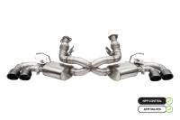 Corsa 2020-24 Corvette C8 3in Valved Cat-Back 4.5in Blk Quad Tips - Fits Factory Perf Exhaust w/ AFM - 21100BLK