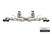 Corsa 20-24 Corvette C8 3in Xtreme Cat-Back Exhaust 4.5in Pol Quad Tips - Integrates stock AFM Valve - 21102